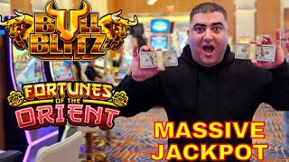 One Of My BIGGEST JACKPOTS On Bull Blitz Slot Machine [upl. by Lleynod]