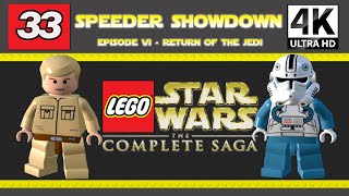 Lego Star Wars The Complete Saga Gameplay  PC  4K 60FPS  Speeder Showdown  All Collectables [upl. by Namyac]