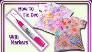 DIY Tie Dye Tshirt With Sharpie Markers [upl. by Aztiley572]