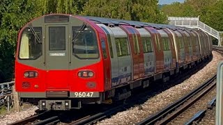 London Underground Trains at Canons Park tube Station 07092023 [upl. by Maon]