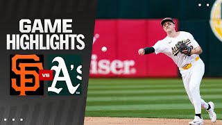 Giants vs As Game Highlights 81724  MLB Highlights [upl. by Junia]