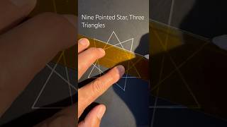 How to draw the Nine Pointed Star made from three Triangles Fast [upl. by Carli]