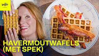 Zo maak je havermout wafels met spek 🧇🥓  Sofie Dumont [upl. by Granville]