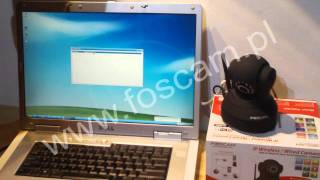 HD FOSCAM FI8918W IP WiFi camera unboxing Samsung omnia via WiFI [upl. by Norven488]