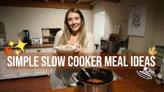 EASY amp SIMPLE SLOW COOKER MEALS  FAMILY MEAL IDEAS  AUTUMNWINTER MEAL IDEAS [upl. by Friede]