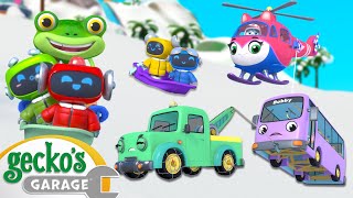 Snowy Mountain Rescue  Geckos Garage  Trucks For Children  Cartoons For Kids [upl. by Rondon404]