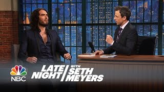 Russell Brand Thinks Voting is Pointless  Late Night with Seth Meyers [upl. by Atinor727]