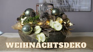 Weihnachts DIY mit Jute Zapfen amp Apfelscheiben  rustikaler amp natürlicher Adventskranz [upl. by Poree]