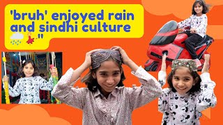 Happily embraced the rain and immersed in the vibrant Sindhi culture🌧️💃 [upl. by Ahseenal]