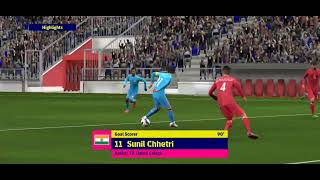 🔴Sunil Chetri Goal  Liston Colaco Assist  India🇮🇳🇮🇳 vs Qatar🇶🇦🇶🇦  E football 2025 ⚽⚽ [upl. by Alorac]