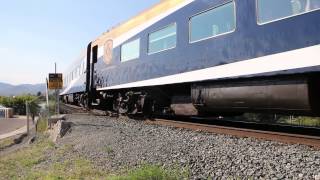 Rocky Mountaineer arriving  Kamloops station [upl. by Baun]