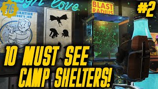 10 MUST SEE Fallout 76 Camp Shelters [upl. by Sirovart]