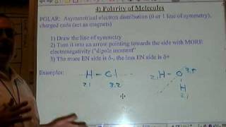 Chemistry Tutorial 602c Molecular Polarity [upl. by Enawyd101]