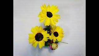 How to make Sunflower from Shopping Bag [upl. by Stesha99]