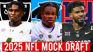 2025 NFL Mock Draft  Travis Hunter 1 OVERALL [upl. by Biondo]