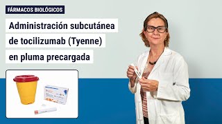 Administración subcutánea de tocilizumab Tyenne en pluma precargada [upl. by Ange]