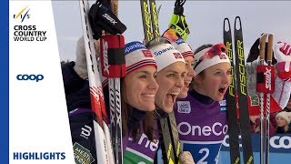 Highlights  Norway I secures victory  Beitostølen  Ladies Relay  FIS Cross Country [upl. by Maiocco]