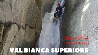 Canyoning Val Bianca superiore  Waterfall Trek [upl. by Ahsenaj]