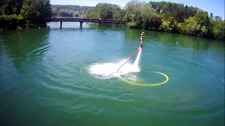 Flyboard aeroscoot cergy 2017 H501S drone [upl. by Tseng]