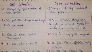 Difference between self pollination and cross pollination [upl. by Lenci315]