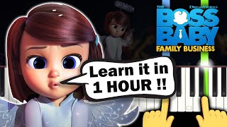 THE BOSS BABY 2 family buisness  Together we Stand  EASY Piano tutorial [upl. by Boesch]