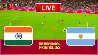 INDIA vs ARGENTINA  International Friendly 2024  Chhetri vs Messi  Live Football Match [upl. by Lekym]