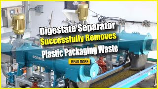 Digestate Separator Successfully Removes Plastic Packaging Waste from AD Plant Slurry [upl. by Nylikcaj]