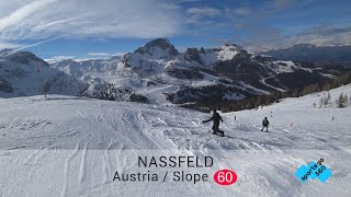 058 Nassfeld – SkiLuuz  Slope 60  Kammabfahrt  Short and black [upl. by Oibaf]