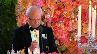 Prinsbröllopet  Carl XVI Gustaf håller sitt bröllopstal [upl. by Marchelle]