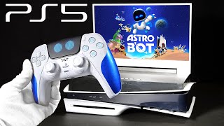 Unboxing ASTRO BOT DualSense  Game of the Year Pro Controller Portable Monitor [upl. by Akkin]