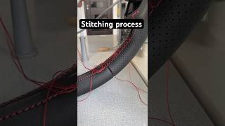 The steering wheel stitching process handmade diy stiching automobile repair restoration usa [upl. by Lisan541]