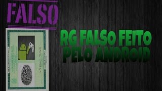 COMO FAZER UMA RG FALSA PELO ANDROID [upl. by Rosabella379]