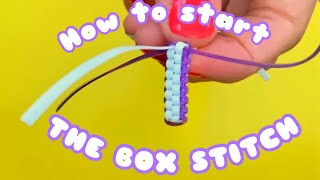 How to Start The Box Stitch EASY for Lanyard Boondoggle Scoubidou 2022 [upl. by Nairret]