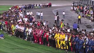 Dan Wheldon Fatal Crash Death Announcement and Salute  Live HD [upl. by Idnim]