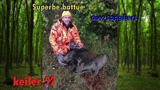 CHASSE Sanglier avec Gabion Haute Marne  Battue au bois  2018  2019 [upl. by Arnuad303]