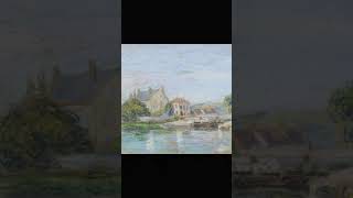 a0750 Alfred Sisley French 18401899 shorts art painting classical publicdomain [upl. by Sivad778]