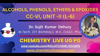 ALCOHOLS PHENOLS ETHERS LECTURE 6 CC VI UNIT II SEM III [upl. by Smitt]