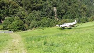 PC12 shortest take off in the mountains of Sarentino [upl. by Viviene932]