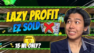 Lazy Profit Modal 15 WL Aja  Cara Cepat Profit Growtopia 2024  NO FARMING [upl. by Annauqaj]