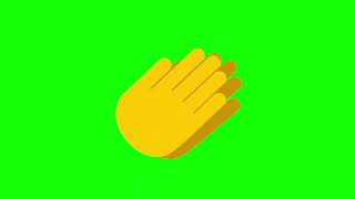 Animated Clapping Emoji Celebration Emoticon on Green Screen Background  4K  FREE TO USE [upl. by Euhsoj]