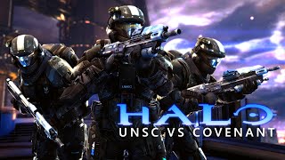 Zeta Halo Brutal Battle  UNSC Defend FOB  Call to Arms Halo Mod [upl. by Nivram]