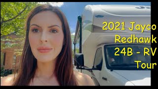 2021 Jayco Redhawk 24Bshort and sweet class C RVQuick RV tour [upl. by Light]