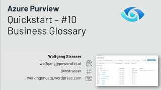 Azure Purview Quickstart 10  Business Glossary [upl. by Olenka317]