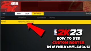 How To Use A Custom Roster In MyNBA MyLeague NBA 2K23 [upl. by Mcculloch]