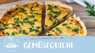 Die beste vegetarische Gemüsequiche  Einfach Backen [upl. by Eednarb]