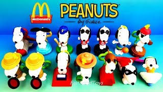 2018 FULL WORLD SET McDONALDS PEANUTS SNOOPY HAPPY MEAL TOYS 14 KID ASIA EUROPE USA NEW YEAR DOG [upl. by Roch945]