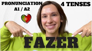 FAZER pronunciation in 4 indicative tenses  European Portuguese [upl. by Earal256]