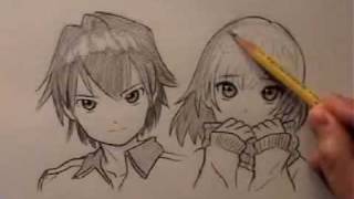 How to Draw Manga Hair Male and Female [upl. by Anitsirc]