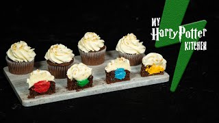 Hogwarts House CHOCOLATE CUPCAKE Recipe  My Harry Potter Kitchen  Chamber of Secrets Ep 49 [upl. by Annerahs766]