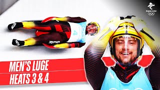 Mens Luge runs 3amp4  Full Replay  Beijing2022 [upl. by Annerol426]